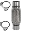 2.5 x 8 Heavy Duty Stainless Steel Exhaust Flex Pipe HD Flex Pipe Double-braided