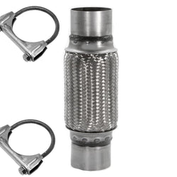 2.5 x 8 Heavy Duty Stainless Steel Exhaust Flex Pipe HD Flex Pipe Double-braided