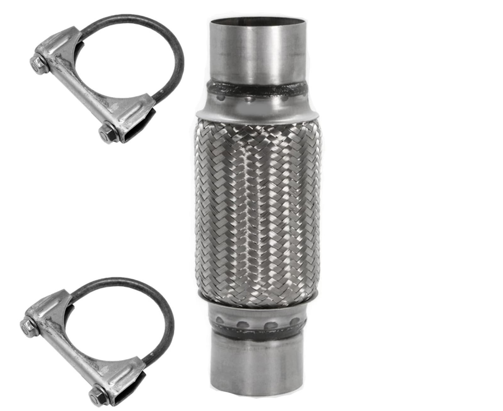 Tubo flexible de escape de acero inoxidable resistente 3 x 10 Tubo flexible HD Doble trenzado