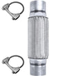 2.5 x 12 Heavy Duty Stainless Steel Exhaust Flex Pipe HD Double-braided