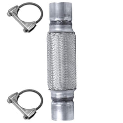 2.25 x 10 Heavy Duty Stainless Steel Exhaust Flex Pipe HD Double-braided