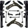 Front Struts Control Arms Tie Rods & Links For Volkswagen Golf Sportwagen 15-19