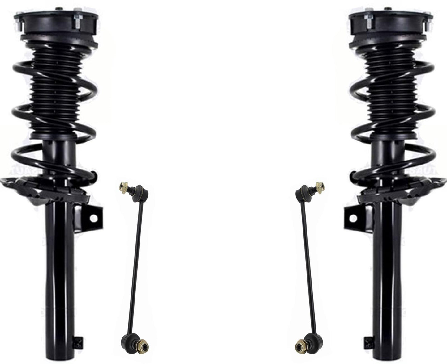 Front Complete Struts & Sway Bar Links For Audi A3 W Standard Suspension 15-17
