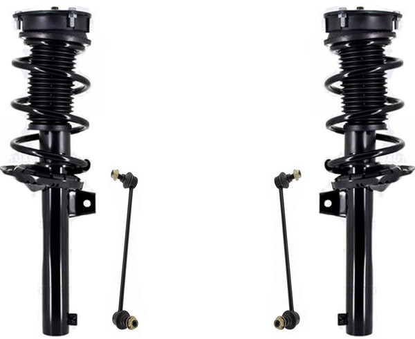 Front Complete Struts & Sway Bar Links For Audi A3 W Standard Suspension 15-17