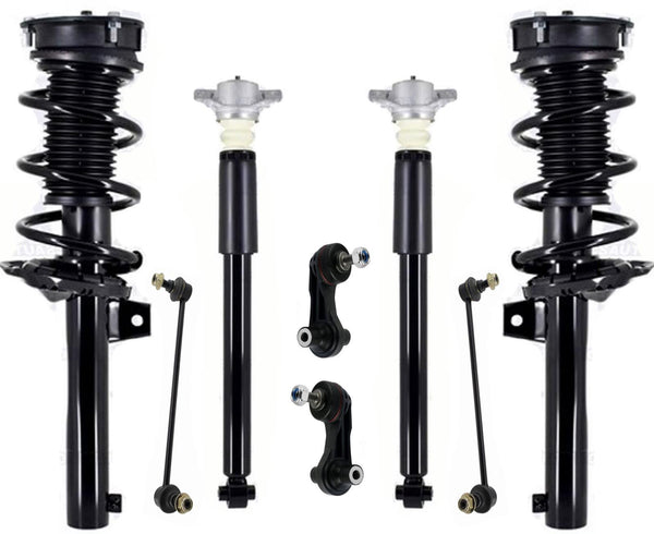 Front Struts Rear Shocks & Links For Volkswagen Golf Sportwagen 1.4L 2015-2019