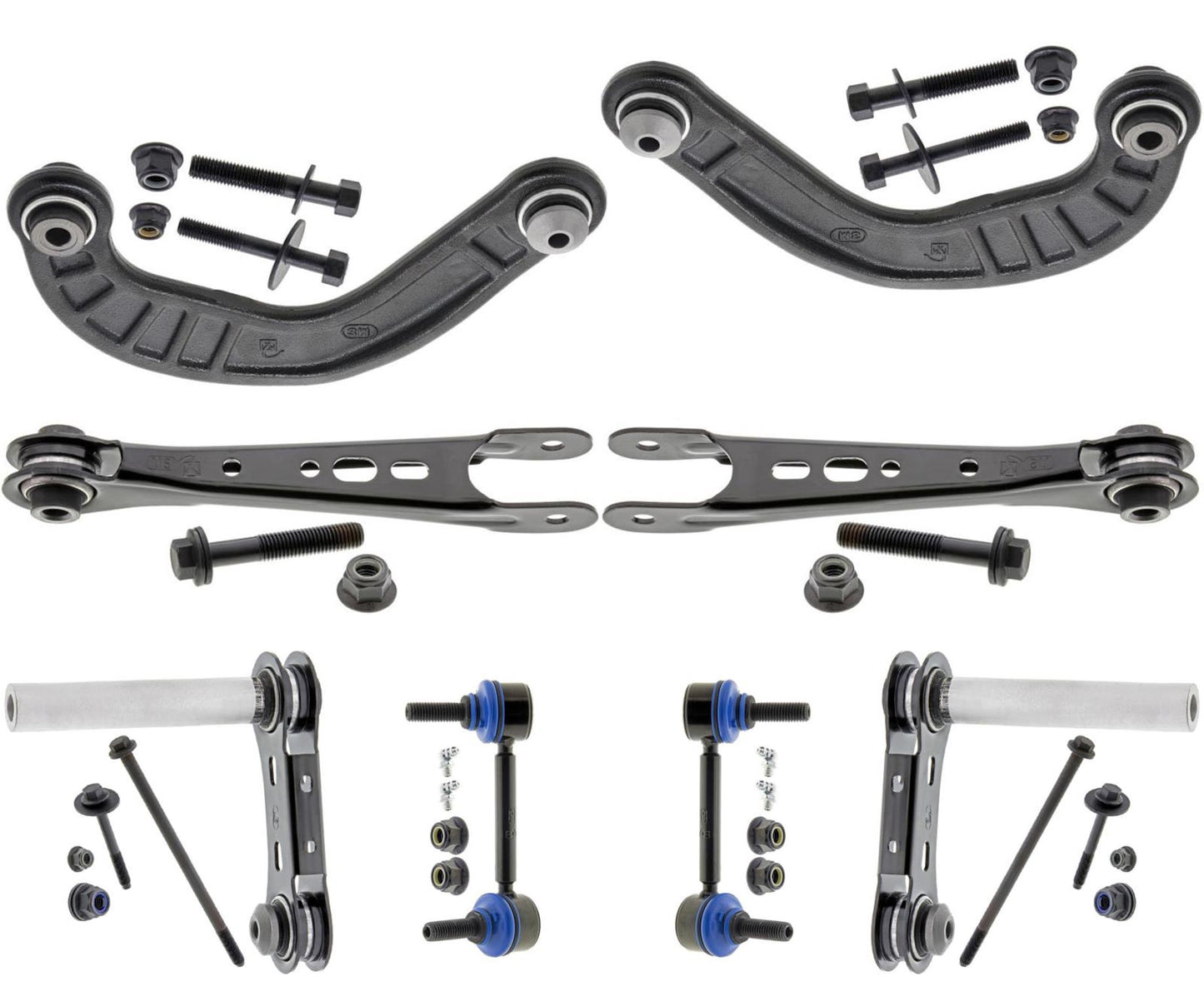 Mevotech Rear Upper & Lower Control Arms & Links For Ford Explorer 2020-2022