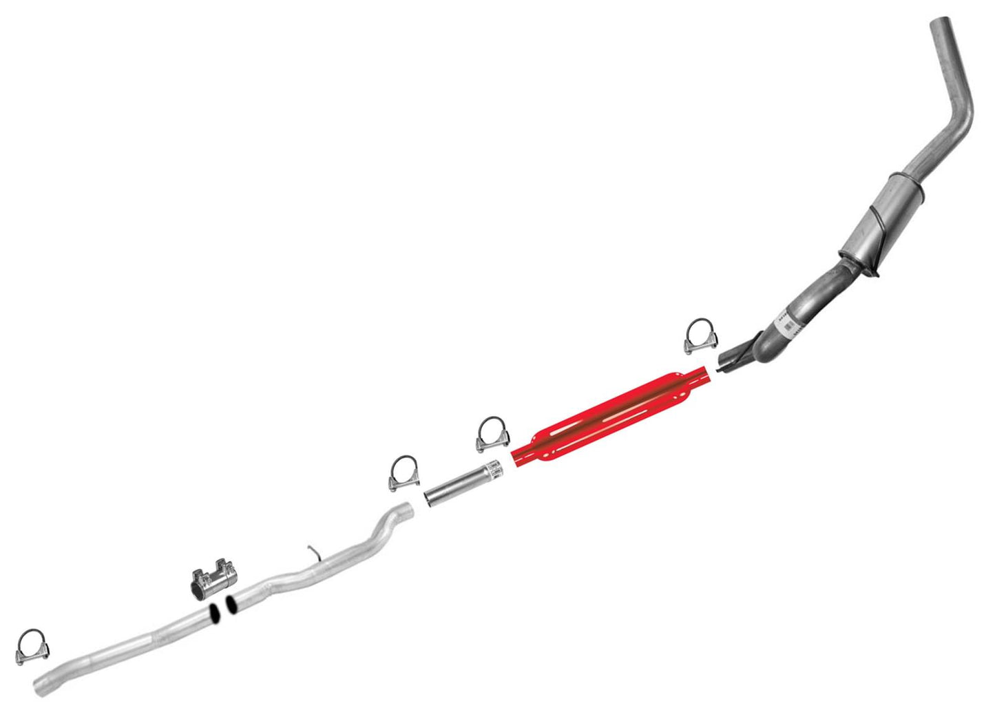 Silenciador de rendimiento Cherry Bomb de alto flujo para Dodge Dakota 05-10 3.7L 4.7L