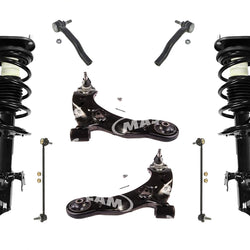 Front Struts Control Arms W BJ Tie Rods & Links 8 Pcs Kit for Scion XB 08-15