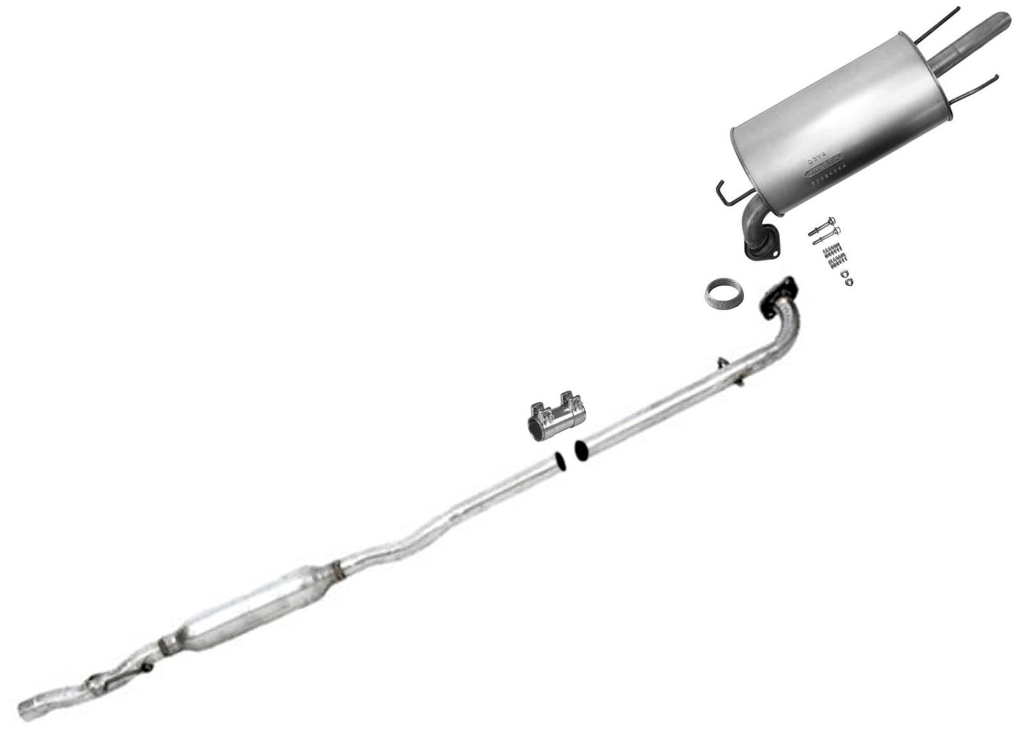 Silenciador trasero del tubo de extensión del resonador soldado para Toyota Avalon 2000-2004