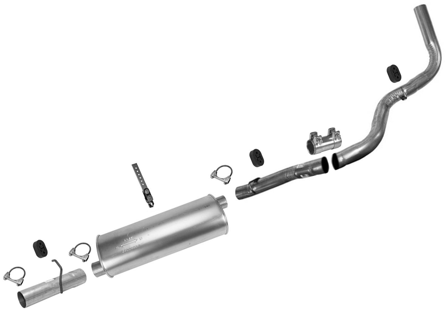 Weld On OE Style Muffler Tail Pipe For Chevrolet Pick Up 1500 2500 1994-1999