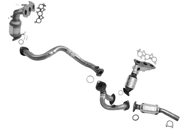 1 Front + 3 Rear Manifold Catalytic Converters for Toyota Rav4 2006-2012 3.5 V6