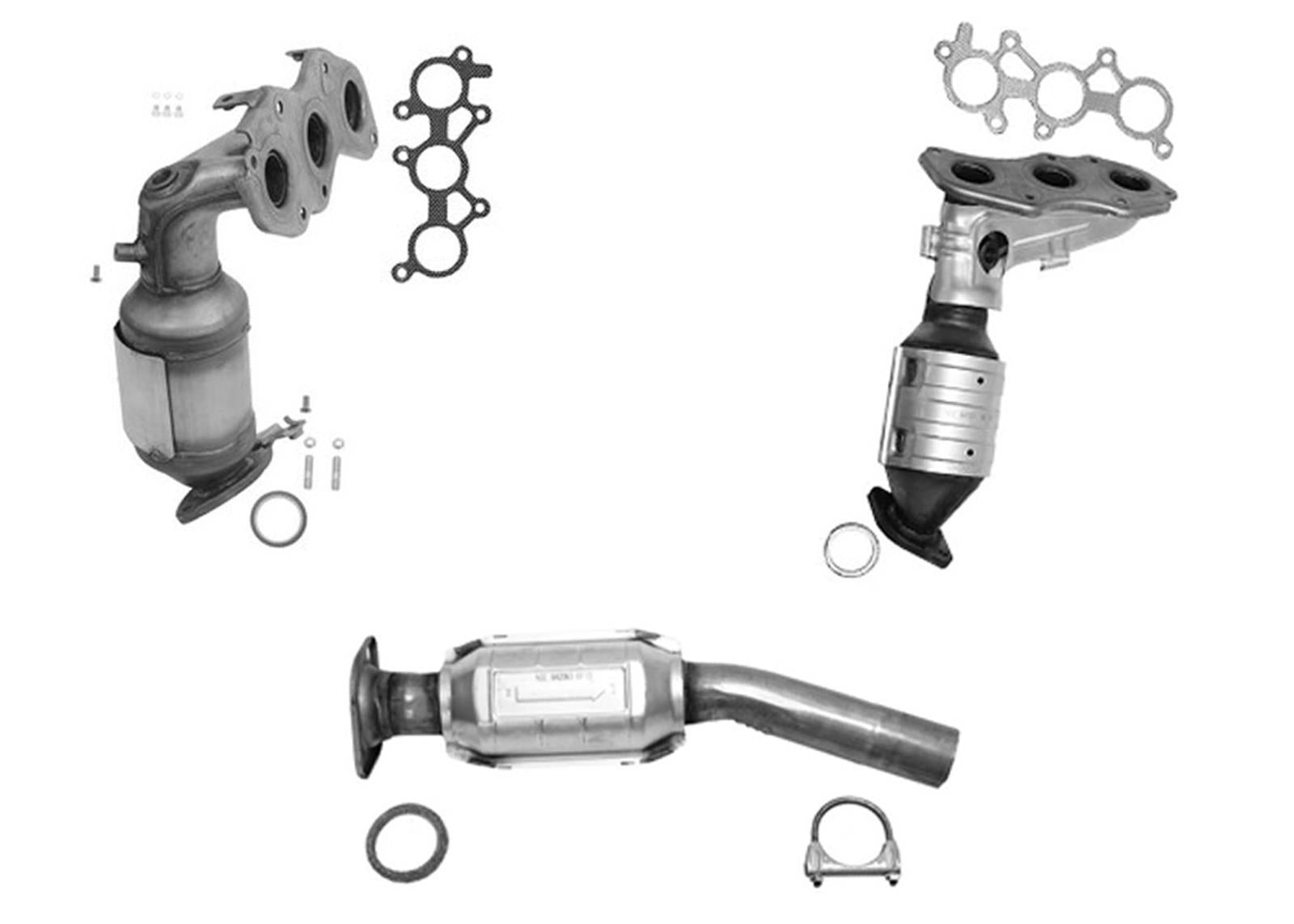 1 Front + 3 Rear Manifold Catalytic Converters for Toyota Rav4 2006-2012 3.5 V6