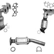 1 Front + 3 Rear Manifold Catalytic Converters for Toyota Rav4 2006-2012 3.5 V6