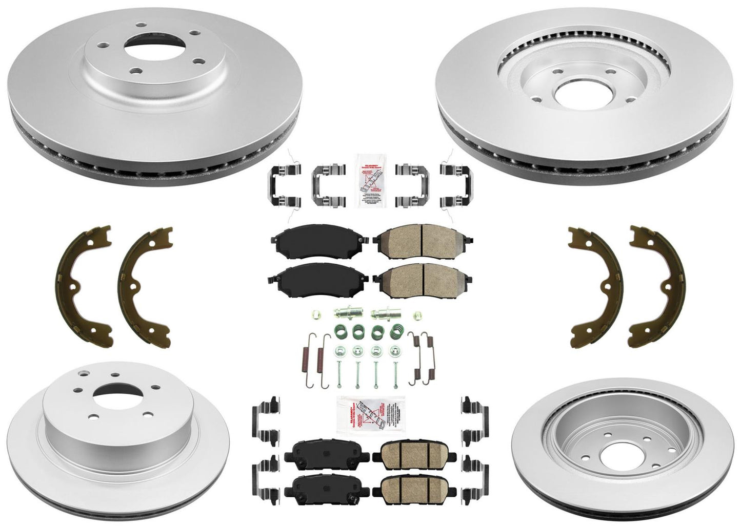 GEO Coated Front Rear Brake Rotors Brake Pads for Nissan Murano 13-2014 4 Door