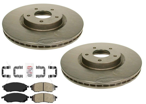 Front Carbon Performance Disc Brake Rotors Brake Pads for Nissan Murano 13-2014