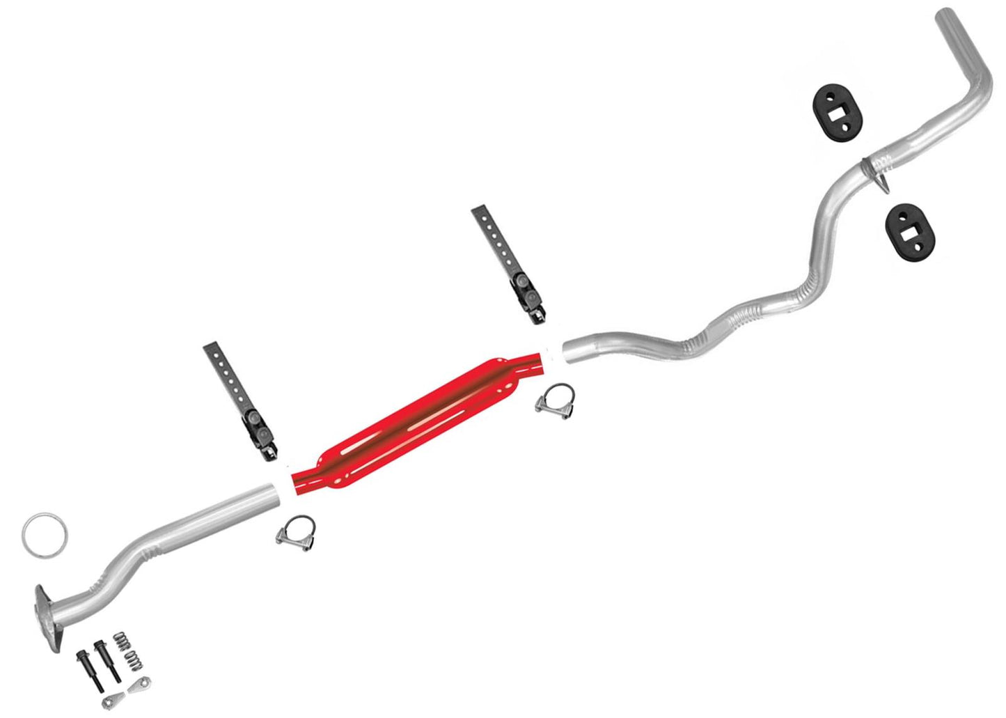 Sistema de silenciador Performance Cherry Bomb para Ranger 98-03 con distancia entre ejes de 112 pulgadas