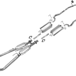 Dual Muffler Exhaust System Dual Tail Pipes For Ford Mustang GT 1987-1993 5.0L