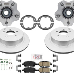 Rear Brake Rotors Pads + Wheel Hub For Nissan Murano 2009-2014 All Wheel Drive