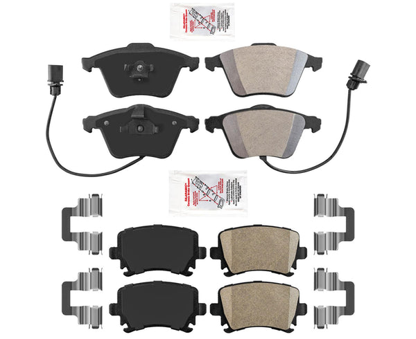 AmeriBrake Premium Disc Brake Pads + Sensors for Audi A6 Quattro 2006-2011
