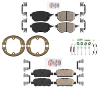AmeriBrake Kit de pastillas de freno de disco de cerámica para Nissan Maxima 04-08 Murano 05-07