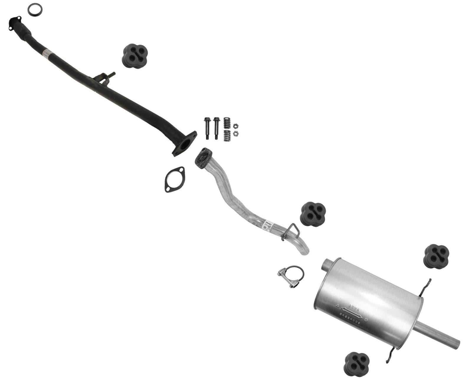 For Subaru Muffler Exhaust System for 1996 Subaru Legacy Outback AWD Wagon