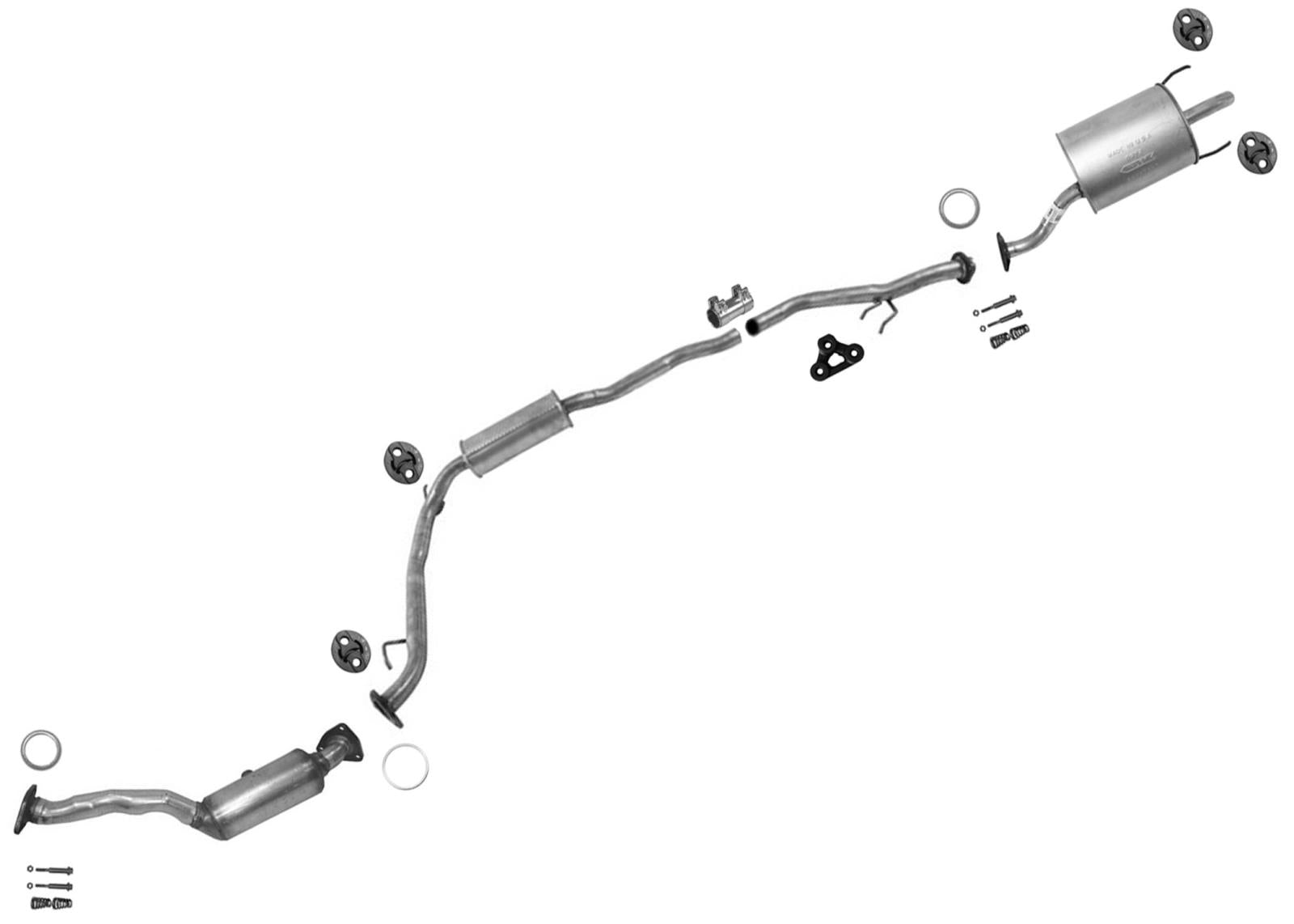 Silenciador trasero del tubo de extensión del resonador del convertidor catalítico para Honda Fit 07-2008