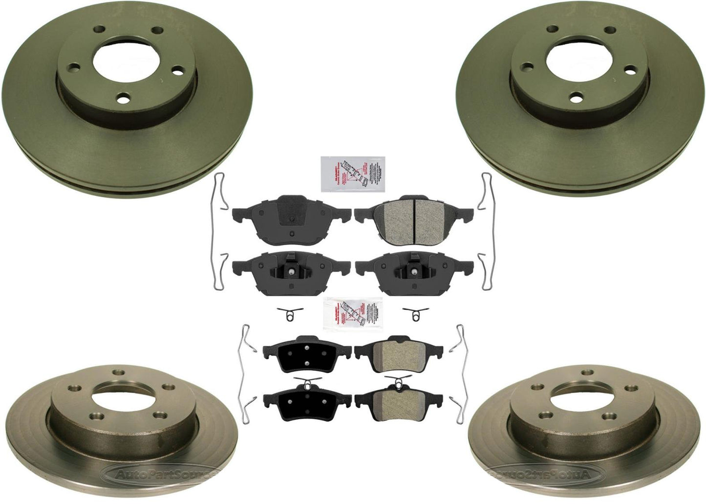 Carbon Performance Disc Brake Rotors Brake Pads Fits Mazda 3 2.0L Engine 06-13
