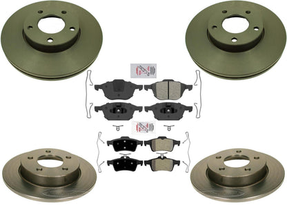 Carbon Performance Disc Brake Rotors Brake Pads Fits Mazda 3 2.0L Engine 06-13
