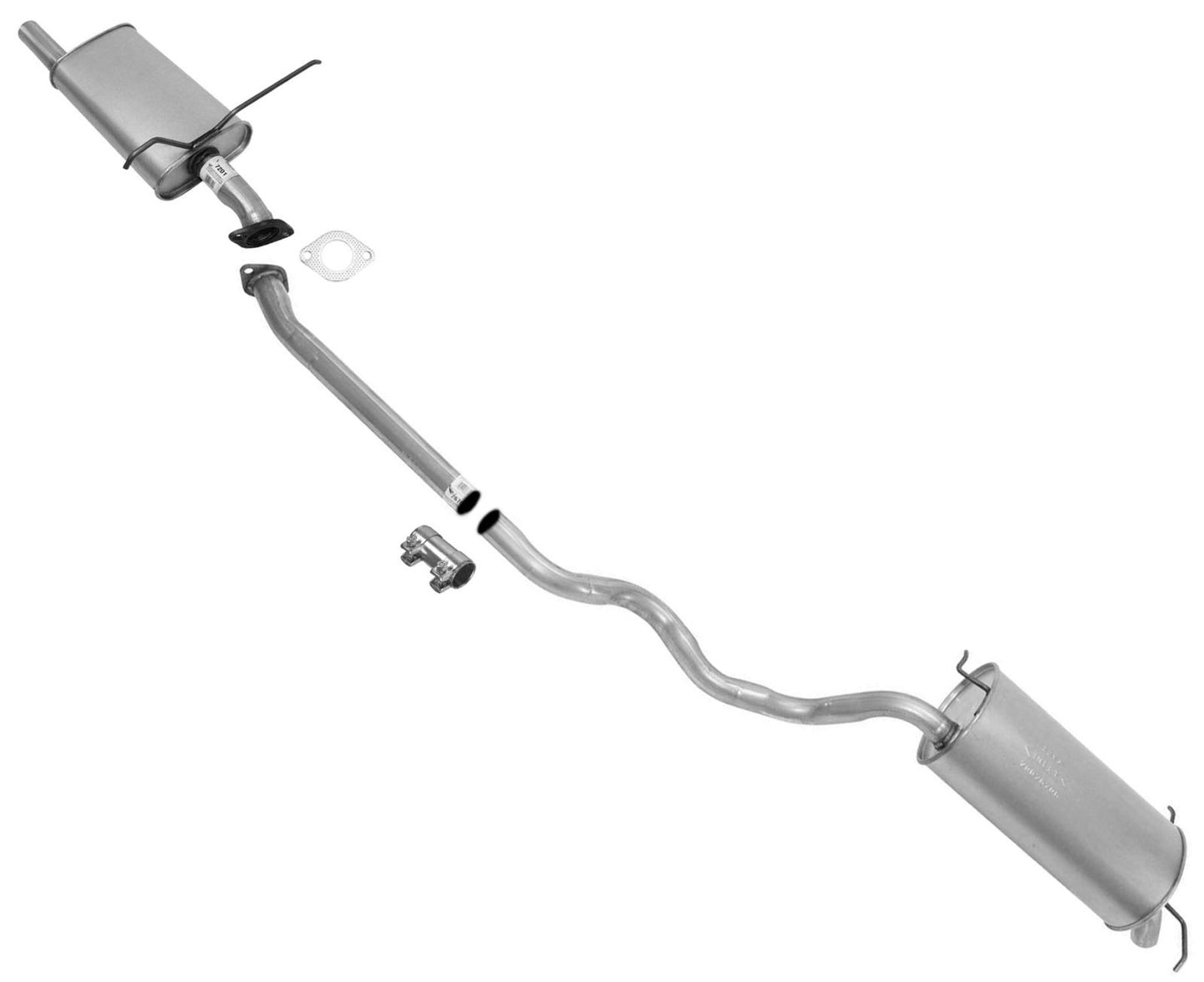 Tubo de extensión del silenciador medio y silenciador trasero para Hyundai Santa Fe 2.7L 2001-2006