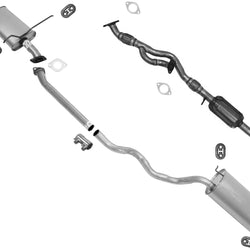 Converter Middle Muffler Pipe & Rear Muffler For Hyundai Santa Fe 2.7L 01-2006