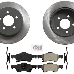 Frt Carbon Performance Rotors Brake Pad Shoes for Chrysler Town & Country 01-07