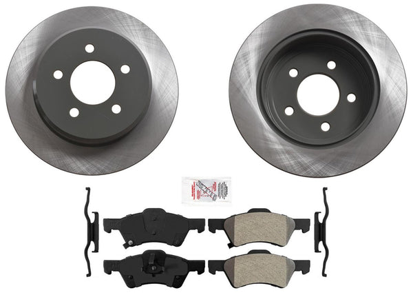 Zapatas de pastillas de freno Frt Carbon Performance Rotors para Chrysler Town &amp; Country 01-07