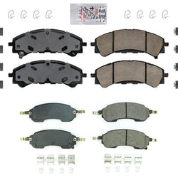 Pastillas delanteras y traseras de cerámica delanteras + pastillas de freno traseras para Ford Bronco 2021-2023