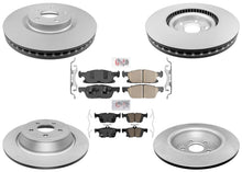 Brake Rotors Ceramic Brake Pads for Ford Edge 2015-2024 Front Wheel Drive Only