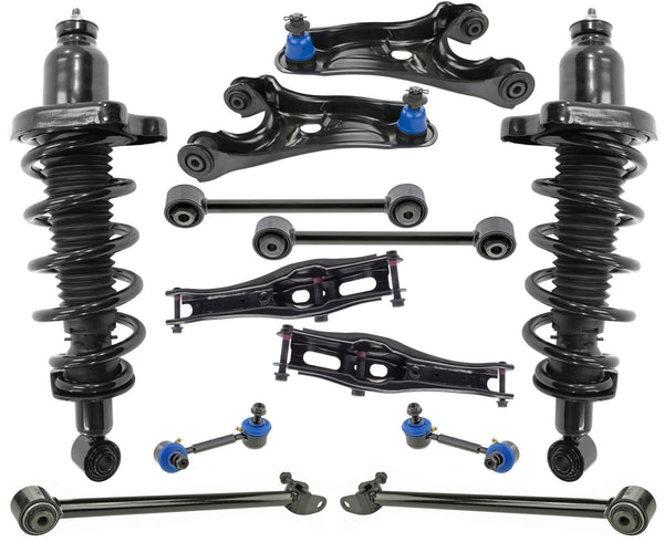 Rear Complete Struts Upper & Lower Control Arms & Links For MDX 2014-2020 AWD