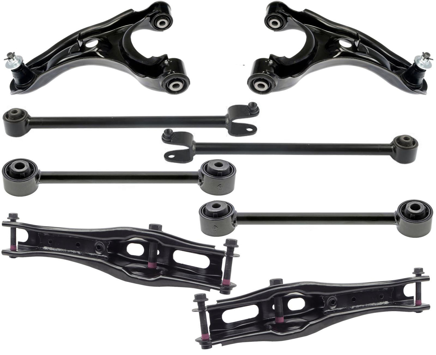 Brazos de control y enlaces traseros completos superior e inferior para Acura MDX 14-20 FWD - Photo 1
