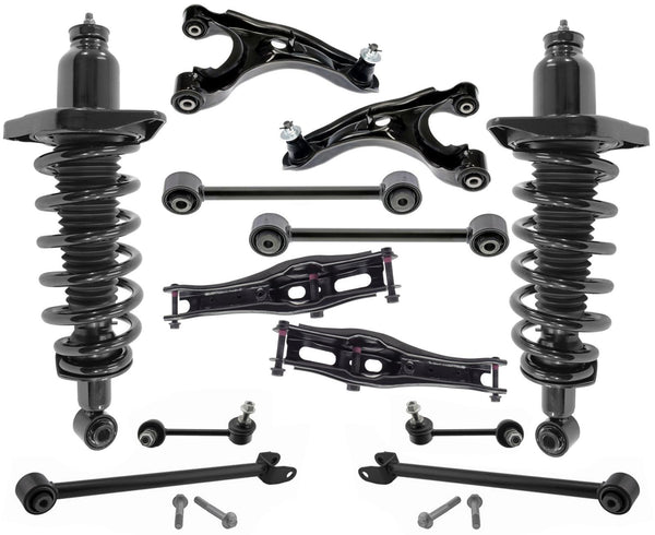 Rear Complete Struts Upper & Lower Control Arms & Links For Honda Pilot 2016-22