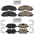 Front & Rear Ceramic Disc Brake Pads Set for GMC Acadia 2021 2022 2023