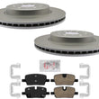 Rear Coated Disc Brake Rotors & Ceramic Pads For GMC Acadia 2021-2023