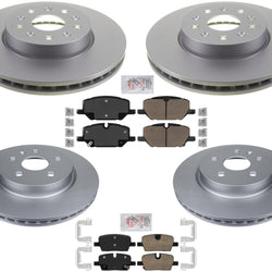 Front and Rear Coated Brake Rotors & Disc Brake Pads For Cadillac CT5 2020-2023