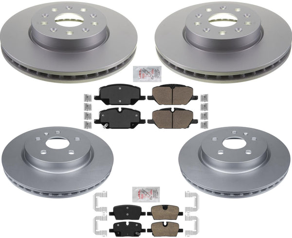 Front and Rear Coated Brake Rotors & Disc Brake Pads For Cadillac CT5 2020-2023