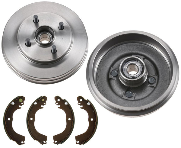 Rear Brake Drums Brake Shoes for 2017-2023 Mitsubishi Mirage 3pc Kit