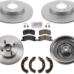 Front Rotors Brake Pads Brake Drums Shoes for 2017-2024 Mitsubishi Mirage