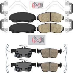 Front + Rear Premium Ceramic Disc Brake Pad for 2021-2023 Acura TLX 2.0L