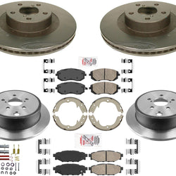 F&R High Performance Carbon Disc Brake Rotors Pads for Subaru Outback 2010-2012