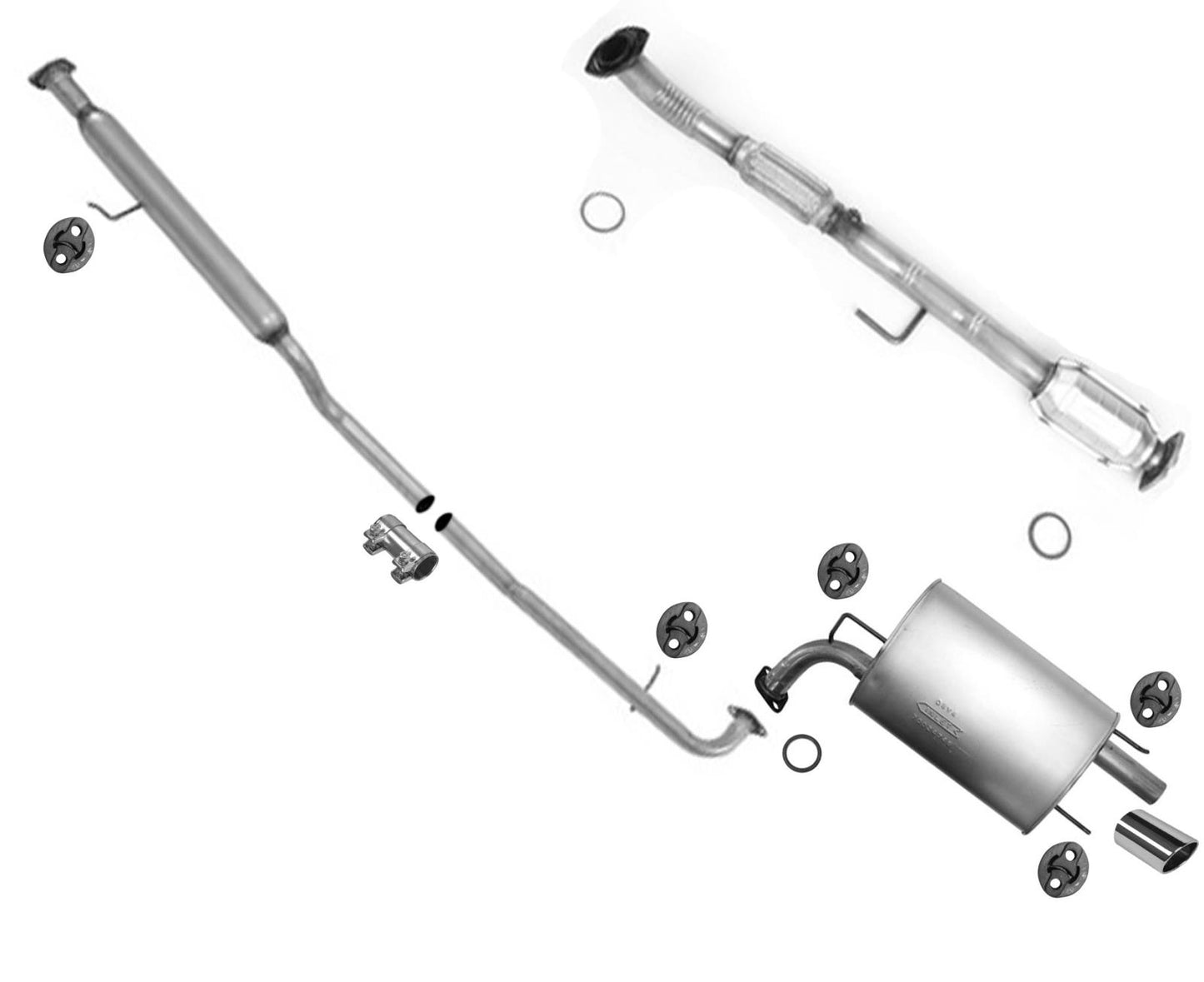 Catalytic Converter Muffler Exhaust System Kit for Toyota Camry 2.4L 2008 2009