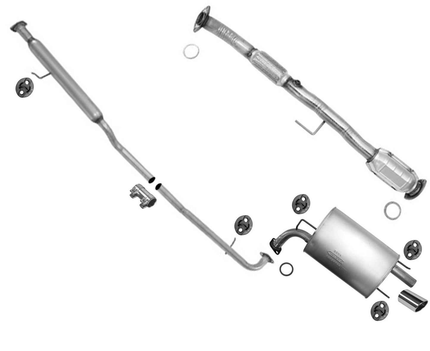 Kit de sistema de escape silenciador convertidor catalítico para Toyota Camry 2.5L 2010 2011