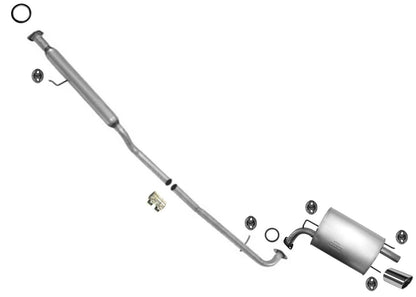 Sistema de escape con resonador y silenciador para Toyota Camry 2.4L 2.5L 2007-2011