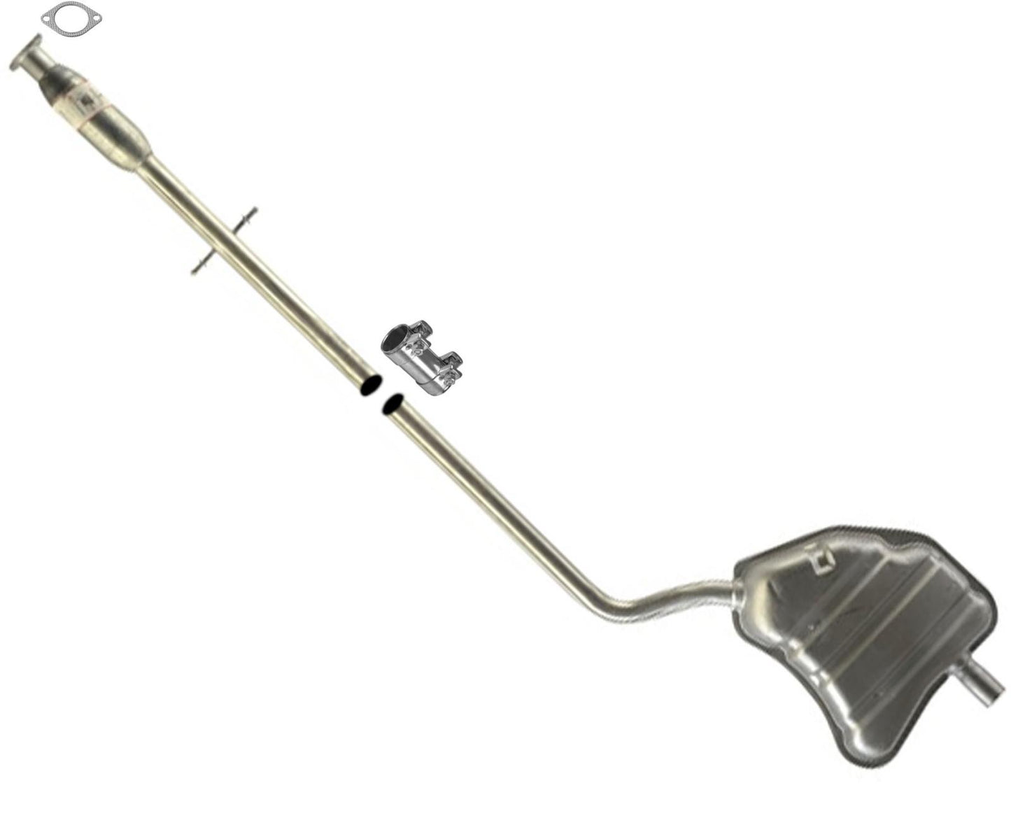 Sistema de tubo de extensión de silenciador de escape trasero con junta para Mini Cooper 02-08 1.6L