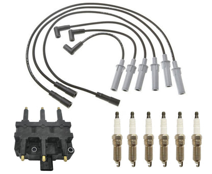 Se adapta a 07-11 Wrangler 3.8L Juego de cables Tapones Filtro de aire Bobina de filtro de aceite 10 piezas Tune Up